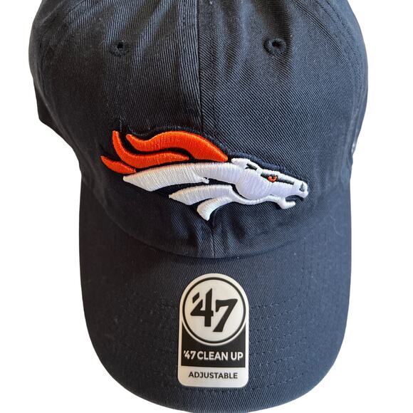 Denver Broncos Hat Adjustable Strapback NFL Cap One Size 47 Clean Up NEW - Picture 2 of 6